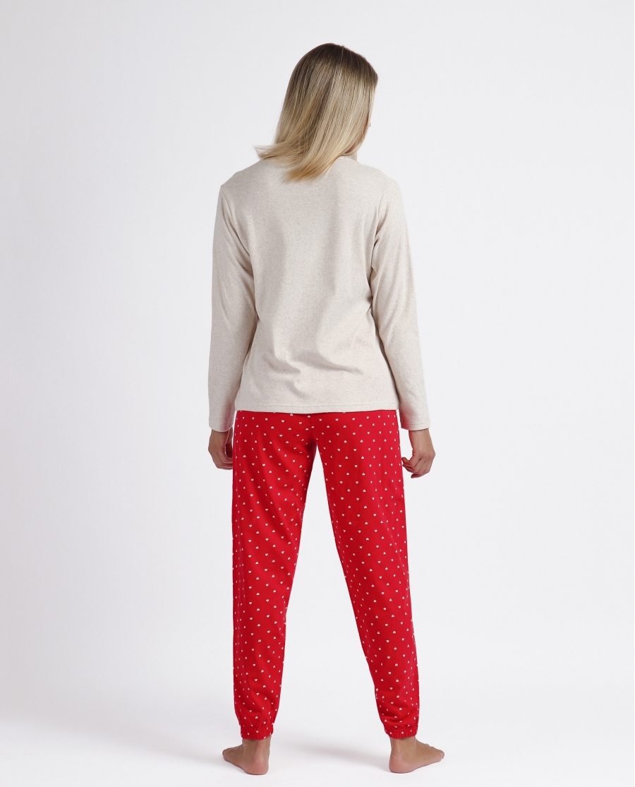 DISNEY Pijama Manga Larga Sweet Dreams para Mujer BEIGE DISNEY Pijama Manga Larga Sweet Dreams para Mujer BEIGE