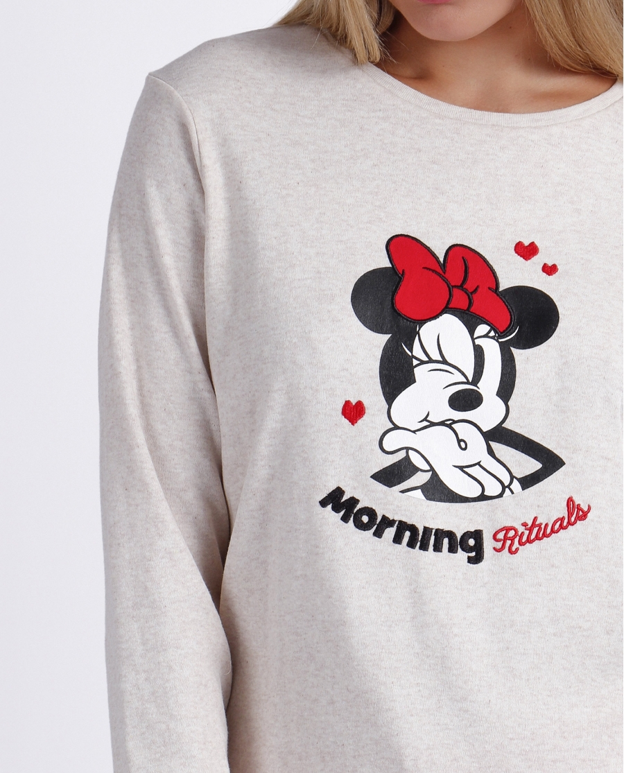 DISNEY Pijama Manga Larga Sweet Dreams para Mujer BEIGE DISNEY Pijama Manga Larga Sweet Dreams para Mujer BEIGE