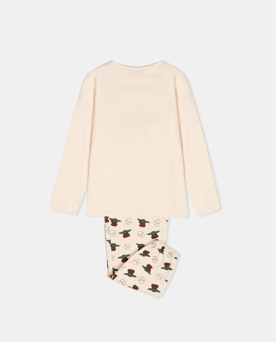 STAR WARS Pijama Manga Larga Cute Baby Yoda para Niña BEIGE STAR WARS Pijama Manga Larga Cute Baby Yoda para Niña BEIGE