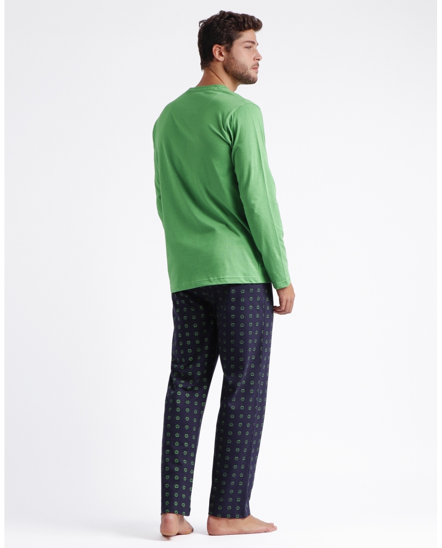 DISNEY Pijama Manga Larga Kermit Kiss para Hombre VERDE DISNEY Pijama Manga Larga Kermit Kiss para Hombre VERDE