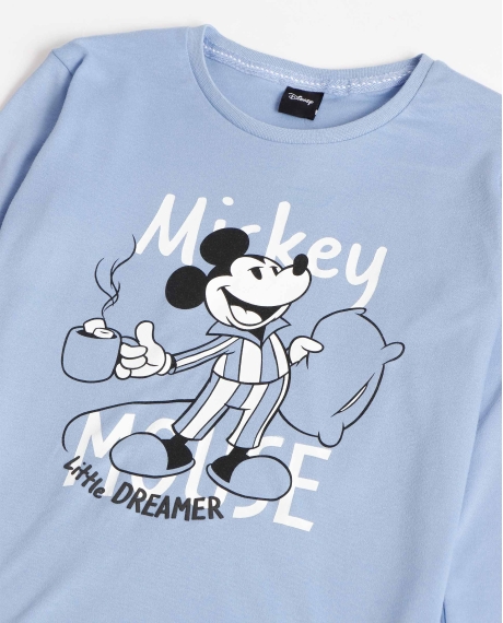 DISNEY Pijama Manga Larga Mickey Little Dreamer para Niño AZUL 2