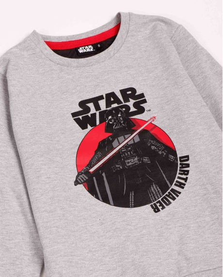 STAR WARS Pijama Manga Larga Darth Vader para Niño GRIS JASPE 2