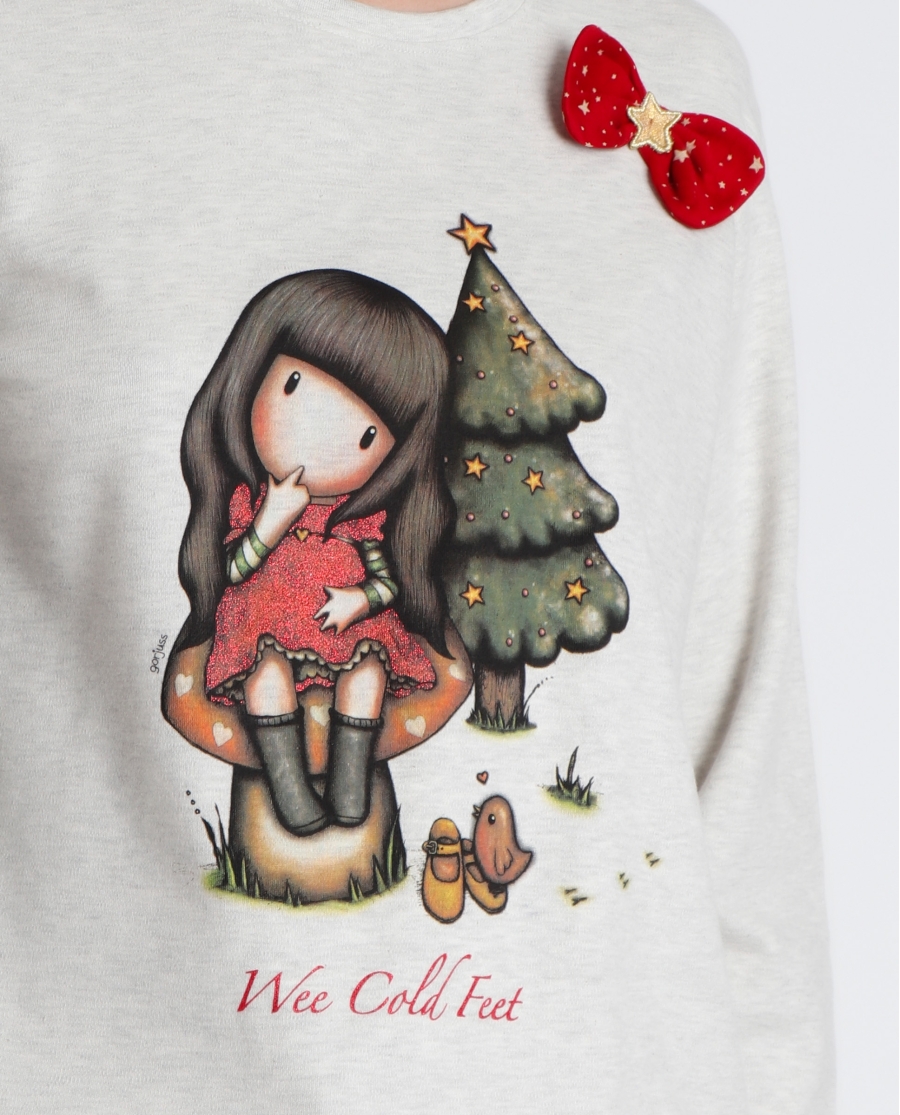 SANTORO GORJUSS Pijama Manga Larga Wee Cold Feet para Mujer GRIS JASPE SANTORO GORJUSS Pijama Manga Larga Wee Cold Feet para Mujer GRIS JASPE