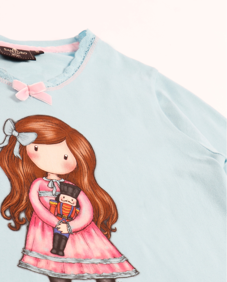SANTORO GORJUSS Pijama Manga Larga Nutcracker para Niña AZUL SANTORO GORJUSS Pijama Manga Larga Nutcracker para Niña AZUL