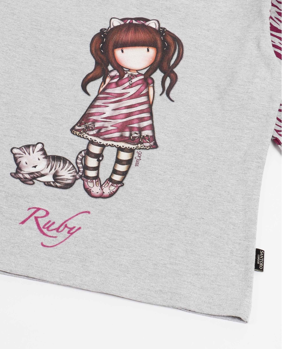 SANTORO GORJUSS Pijama Manga Larga Ruby Wild para Niña GRIS JASPE SANTORO GORJUSS Pijama Manga Larga Ruby Wild para Niña GRIS JASPE
