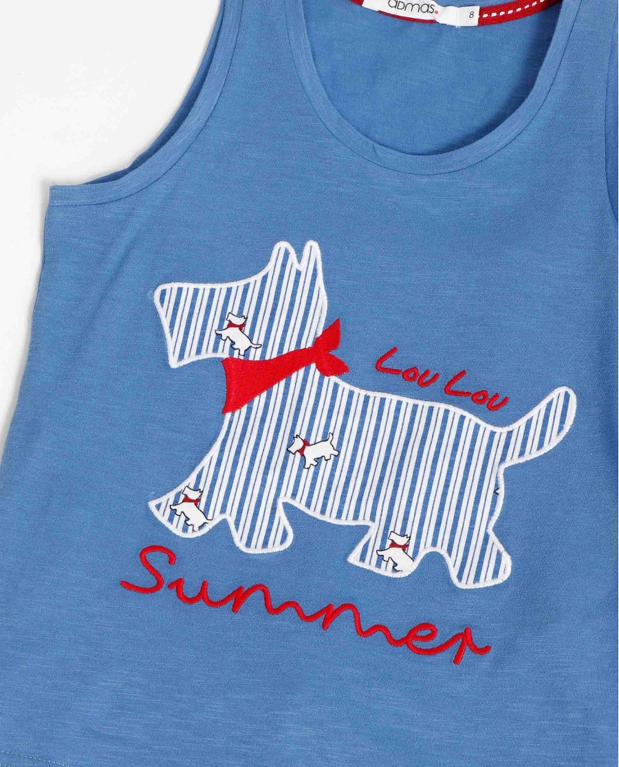 ADMAS Pijama Sin Mangas Lou Lou Summer para Niña AZUL ADMAS Pijama Sin Mangas Lou Lou Summer para Niña AZUL