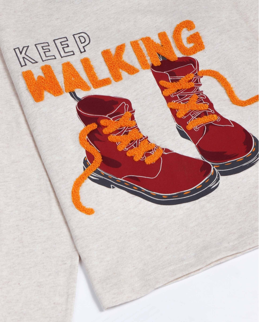 ADMAS Pijama Manga Larga Keep Walking para Niña BEIGE ADMAS Pijama Manga Larga Keep Walking para Niña BEIGE