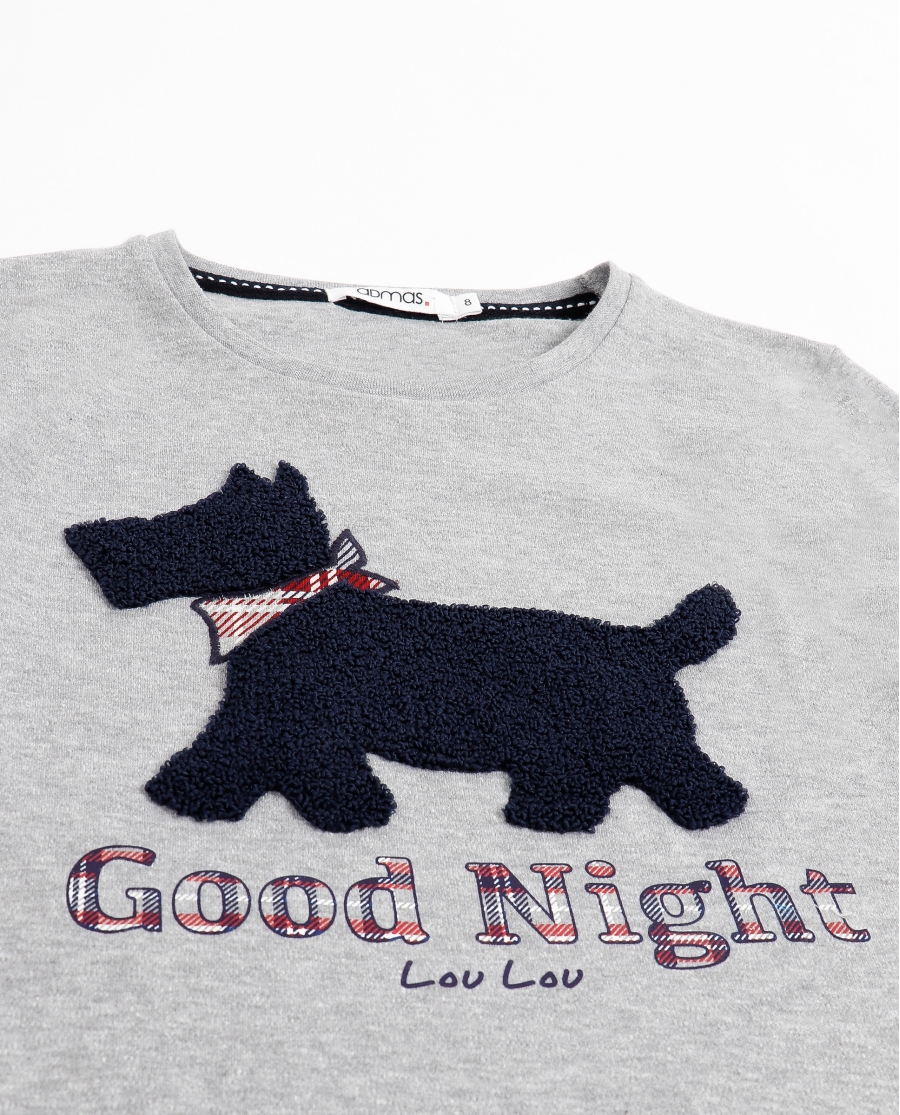 ADMAS Pijama Manga Larga Lou Lou Goodnight para Niña GRIS JASPE ADMAS Pijama Manga Larga Lou Lou Goodnight para Niña GRIS JASPE