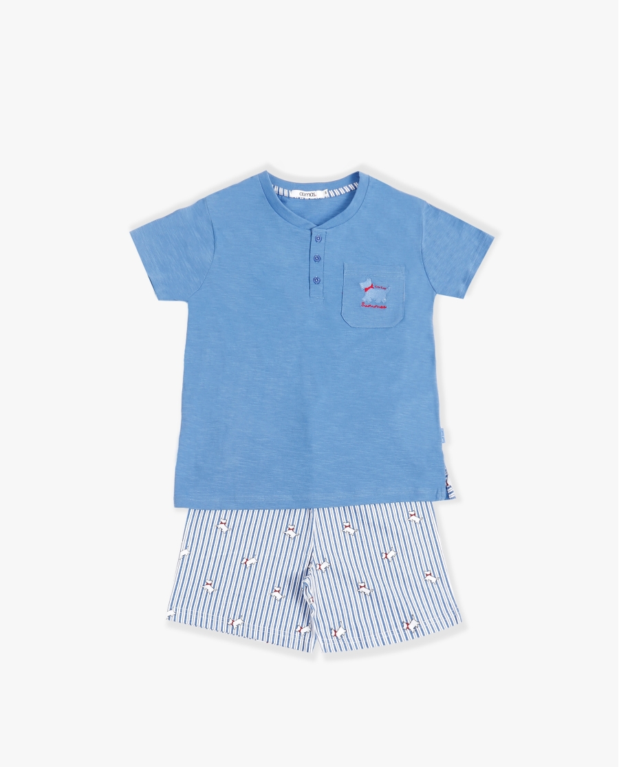 ADMAS Pijama Manga Corta Lou Lou Summer para Niño AZUL ADMAS Pijama Manga Corta Lou Lou Summer para Niño AZUL
