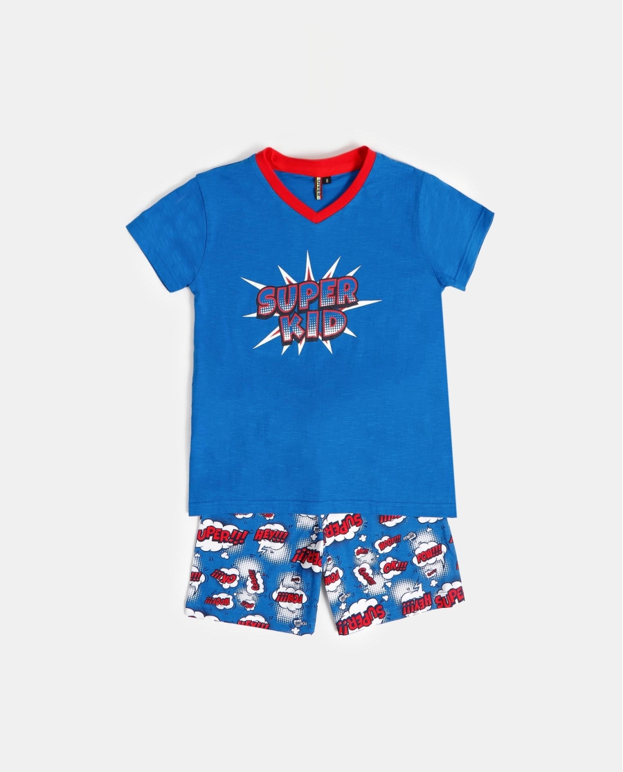DIVER Pijama Manga Corta Super Dad para Niño AZULON DIVER Pijama Manga Corta Super Dad para Niño AZULON