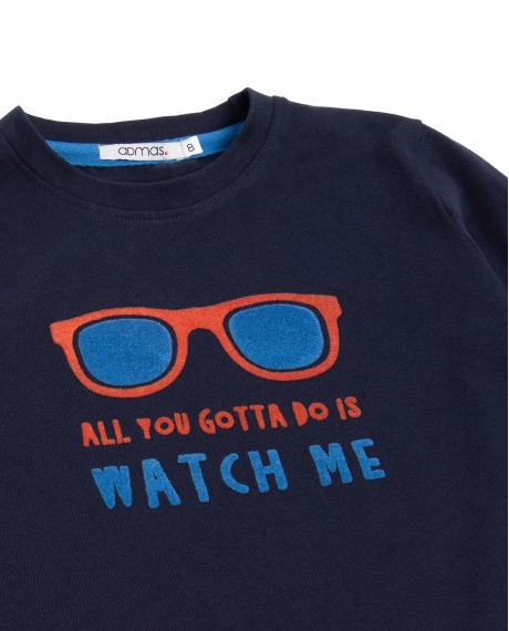 DIVER Pijama Manga Larga Watch Me para Niño MARINO 2