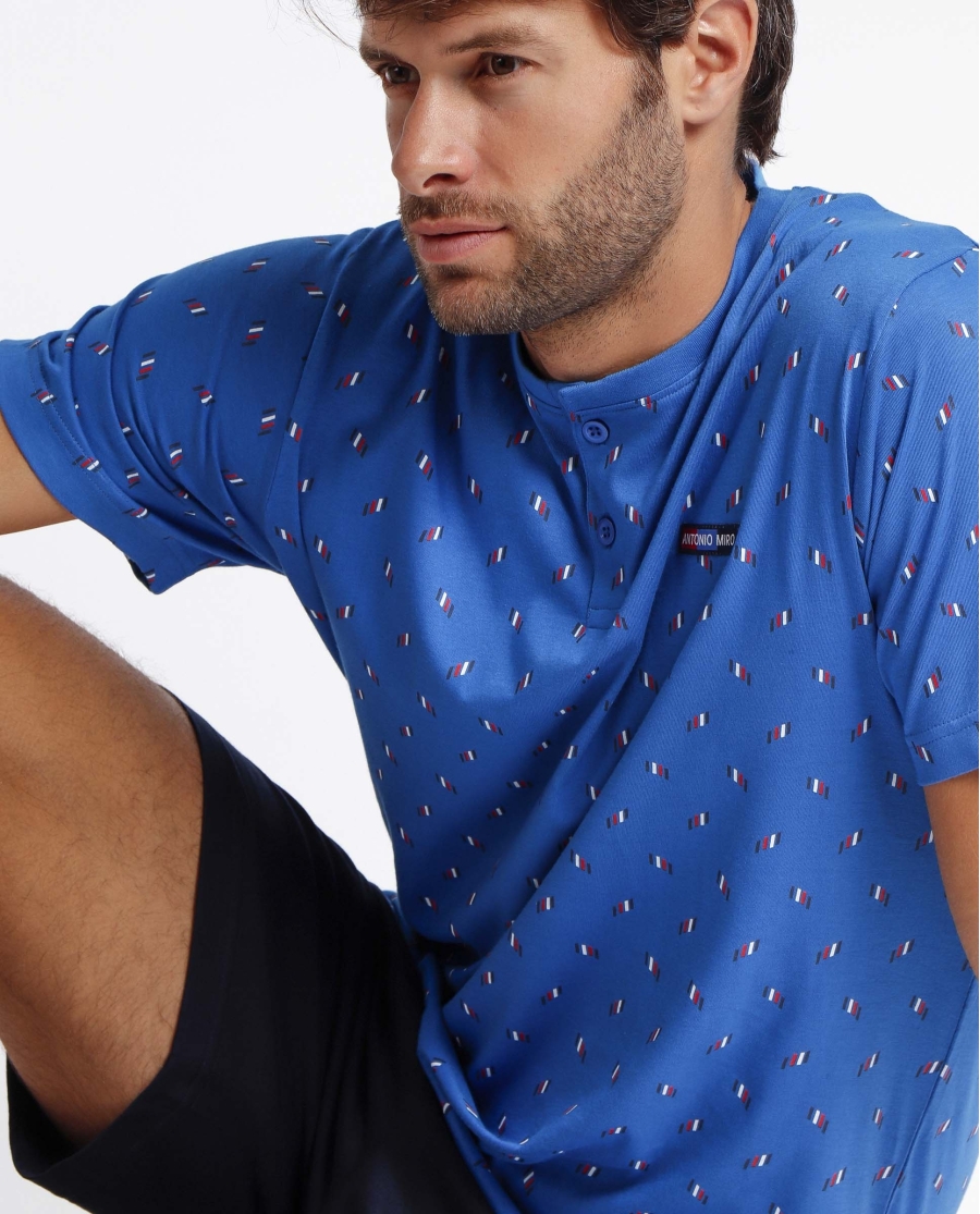 ANTONIO MIRO Pijama Tapeta Manga Corta Sailing para Hombre AZUL ANTONIO MIRO Pijama Tapeta Manga Corta Sailing para Hombre AZUL