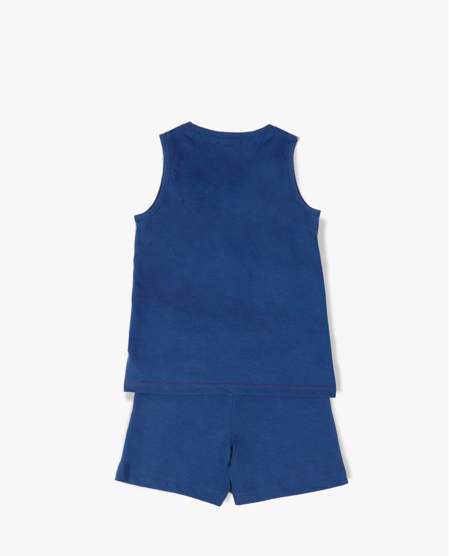LOIS Pijama Sin Mangas Pieces para Niño AZUL LOIS Pijama Sin Mangas Pieces para Niño AZUL