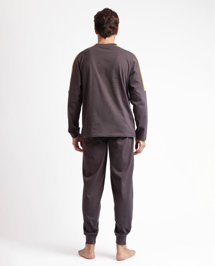 LOIS Pijama Manga Larga Bandas Speedway para Hombre MARENGO LOIS Pijama Manga Larga Bandas Speedway para Hombre MARENGO