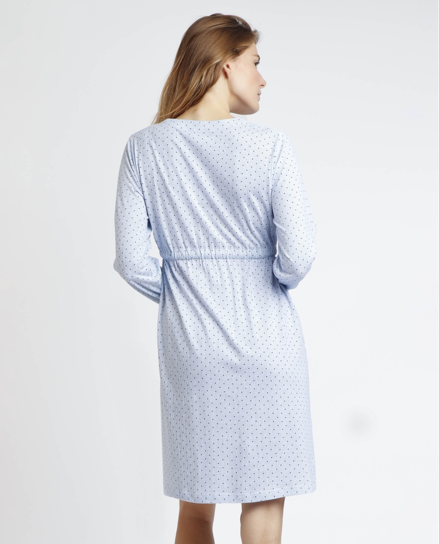 ADMAS CLASSIC Camisola Manga Larga Stripes & Dots para Mujer AZUL ADMAS CLASSIC Camisola Manga Larga Stripes & Dots para Mujer AZUL