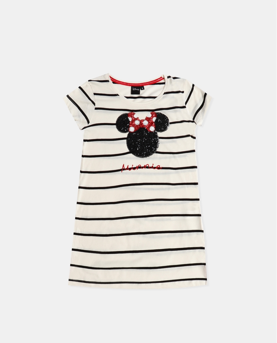 DISNEY Camisola Manga Corta Minnie Sequins para Niña CRUDO DISNEY Camisola Manga Corta Minnie Sequins para Niña CRUDO