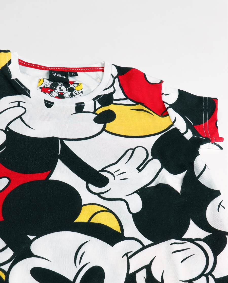 DISNEY Camisola Manga Corta Big Mickey para Niña ROJO DISNEY Camisola Manga Corta Big Mickey para Niña ROJO