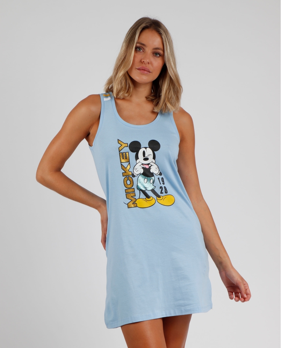 DISNEY Camisola Sin Mangas Mickey Summer para Mujer AZUL DISNEY Camisola Sin Mangas Mickey Summer para Mujer AZUL