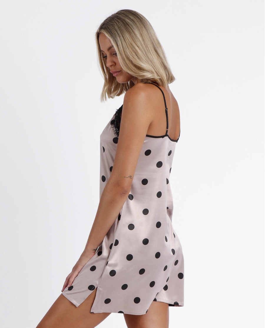ADMAS CLASSIC Camisola Tirantes Elegant Dots para Mujer PIEDRA