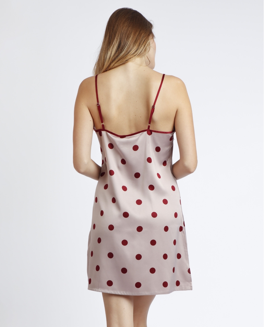 ADMAS CLASSIC Camisola Tirantes Elegant Dots para Mujer BURDEOS