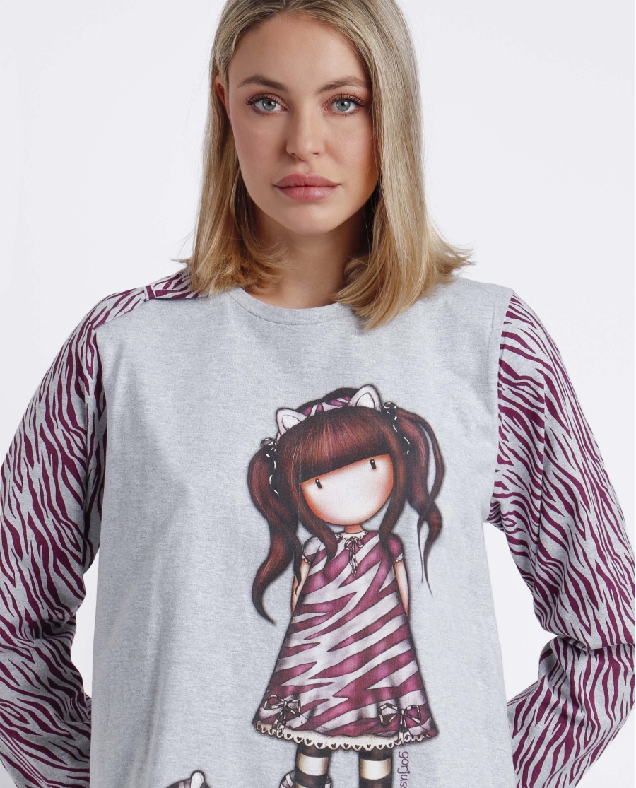 SANTORO Camisola Manga Larga Ruby Wild para Mujer GRIS JASPE SANTORO Camisola Manga Larga Ruby Wild para Mujer GRIS JASPE