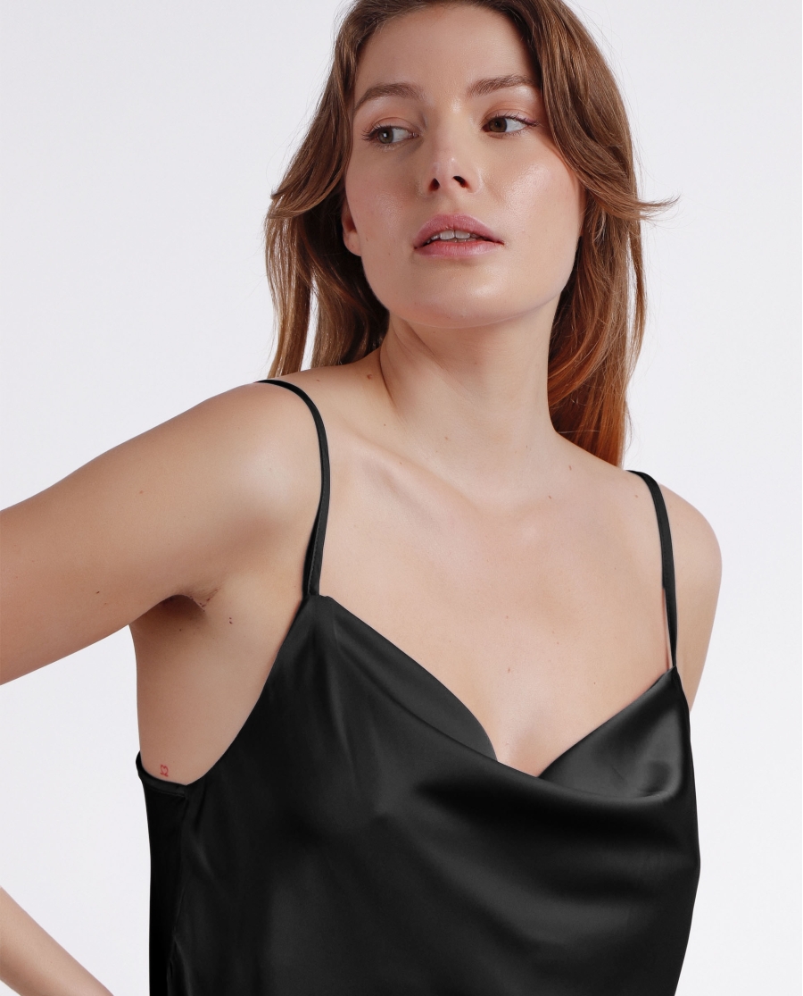 ADMAS Camisola Tirantes Satin Luxe para Mujer NEGRO ADMAS Camisola Tirantes Satin Luxe para Mujer NEGRO
