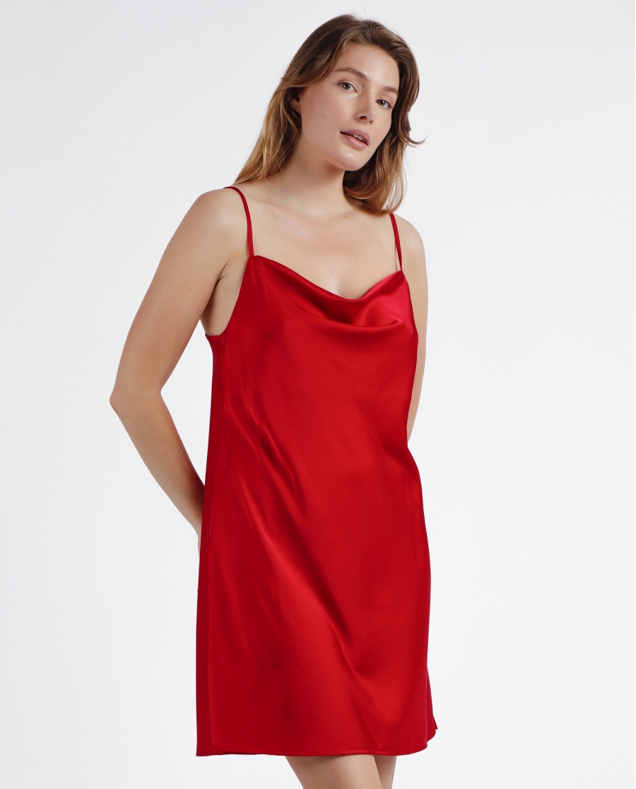 ADMAS Camisola Tirantes Satin Luxe para Mujer ROJO ADMAS Camisola Tirantes Satin Luxe para Mujer ROJO