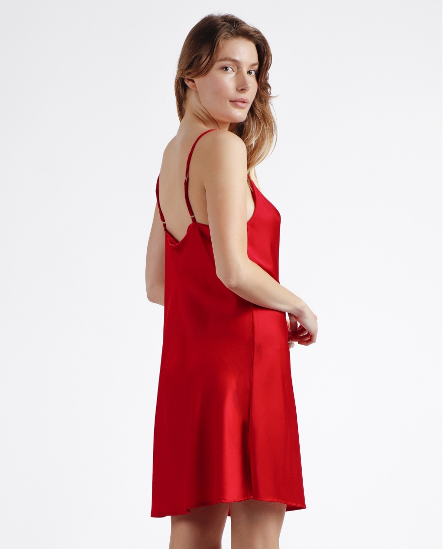 ADMAS Camisola Tirantes Satin Luxe para Mujer ROJO ADMAS Camisola Tirantes Satin Luxe para Mujer ROJO