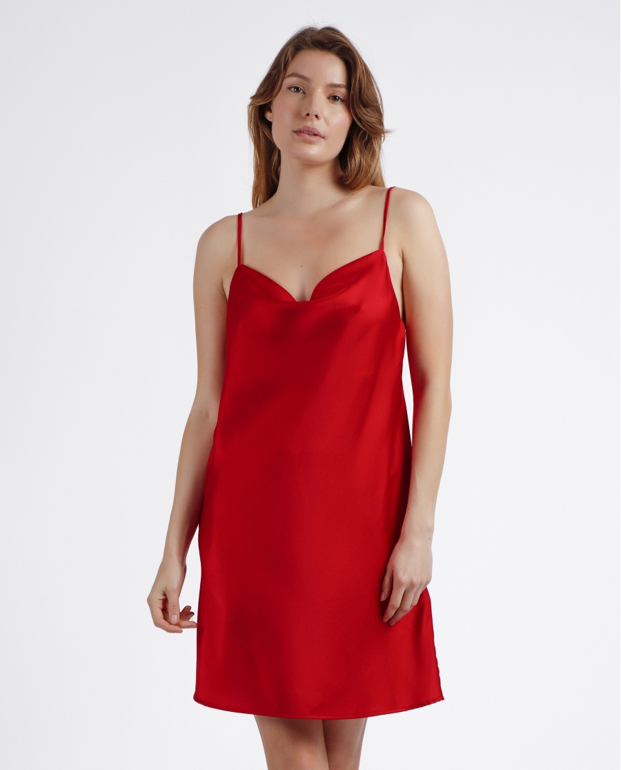 ADMAS Camisola Tirantes Satin Luxe para Mujer ROJO ADMAS Camisola Tirantes Satin Luxe para Mujer ROJO
