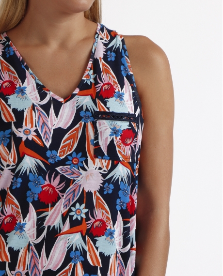 ADMAS GARDEN Camisola Sin Mangas Feathers para Mujer MARINO 2