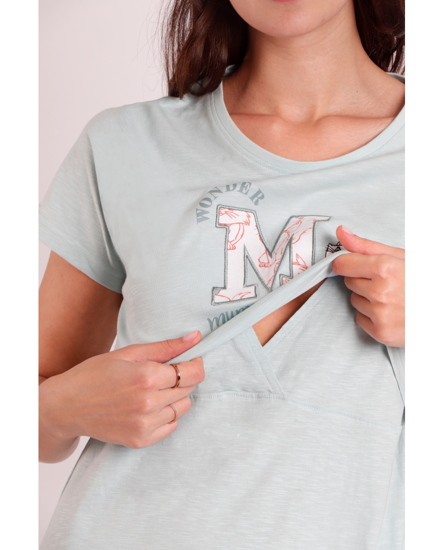 DISNEY Camisola Manga Corta Maternity Wonder Mum para Mujer AQUA DISNEY Camisola Manga Corta Maternity Wonder Mum para Mujer AQUA