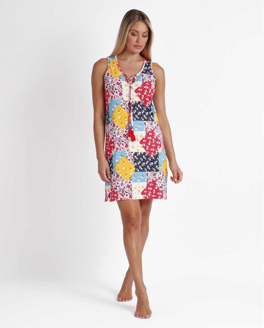 ADMAS Camisola Sin Mangas Life in Patchwork para Mujer MULTICOLOR ADMAS Camisola Sin Mangas Life in Patchwork para Mujer MULTICOLOR