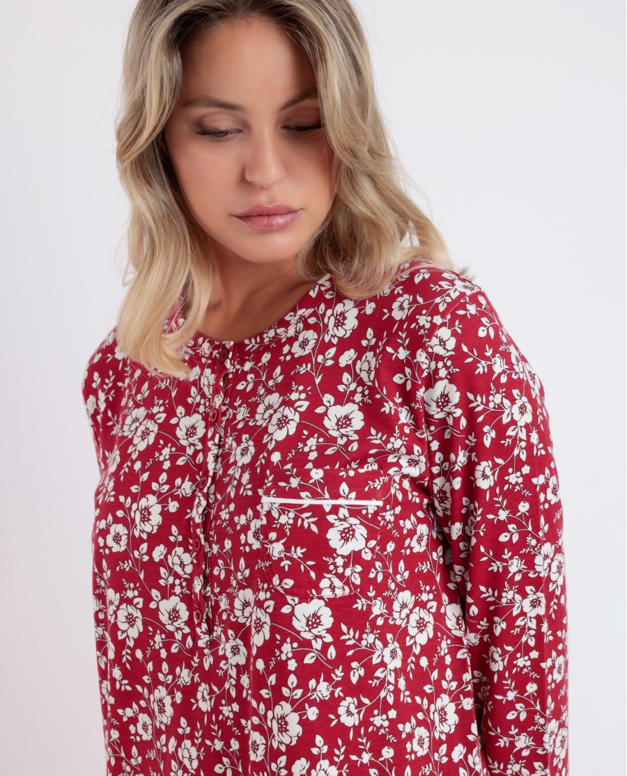 ADMAS GARDEN Camisola Manga Larga Romantic Winter para Mujer ROJO ADMAS GARDEN Camisola Manga Larga Romantic Winter para Mujer ROJO