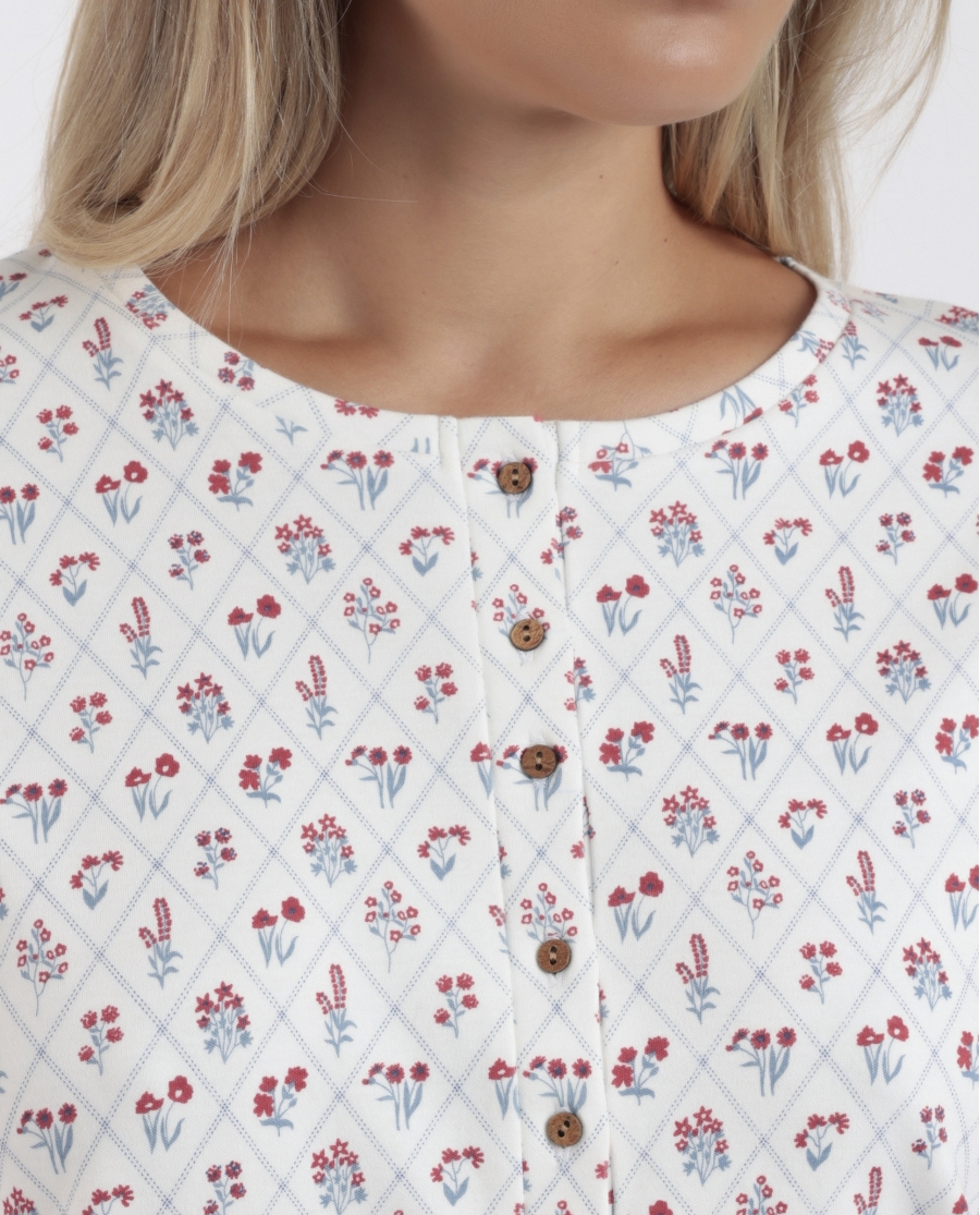 ADMAS GARDEN Camisola Manga Larga Essence Of Life para Mujer BLANCO