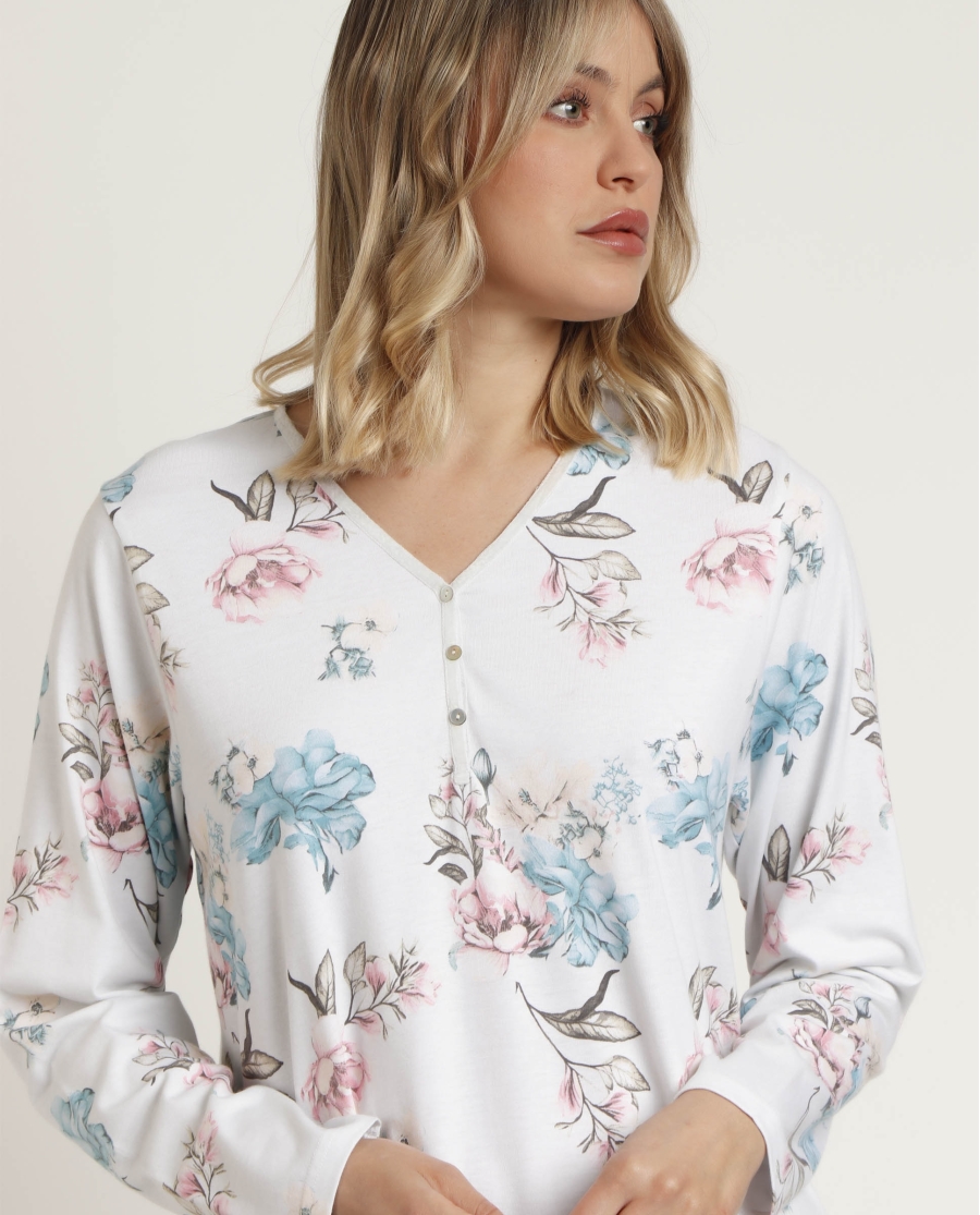 ADMAS GARDEN Camisola Manga Larga French Garden para Mujer VERDE AGUA ADMAS GARDEN Camisola Manga Larga French Garden para Mujer VERDE AGUA