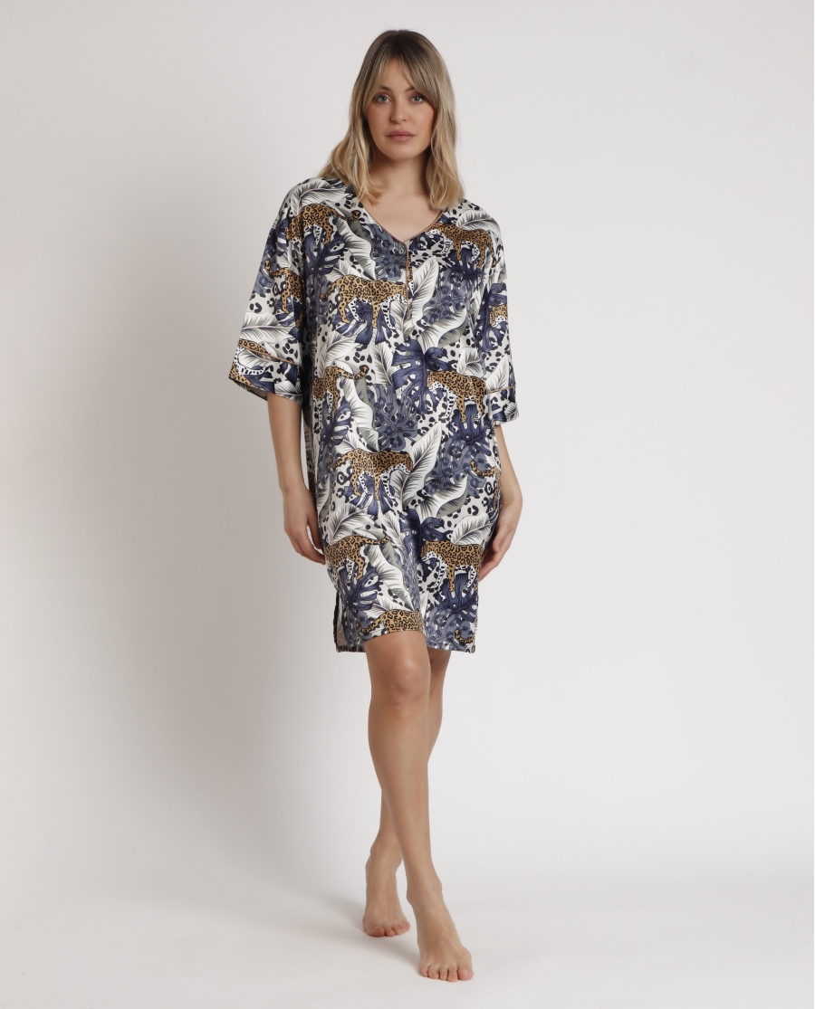 ADMAS LUXURY Camisola Manga Francesa Luxury Leopard para Mujer PIEL ADMAS LUXURY Camisola Manga Francesa Luxury Leopard para Mujer PIEL