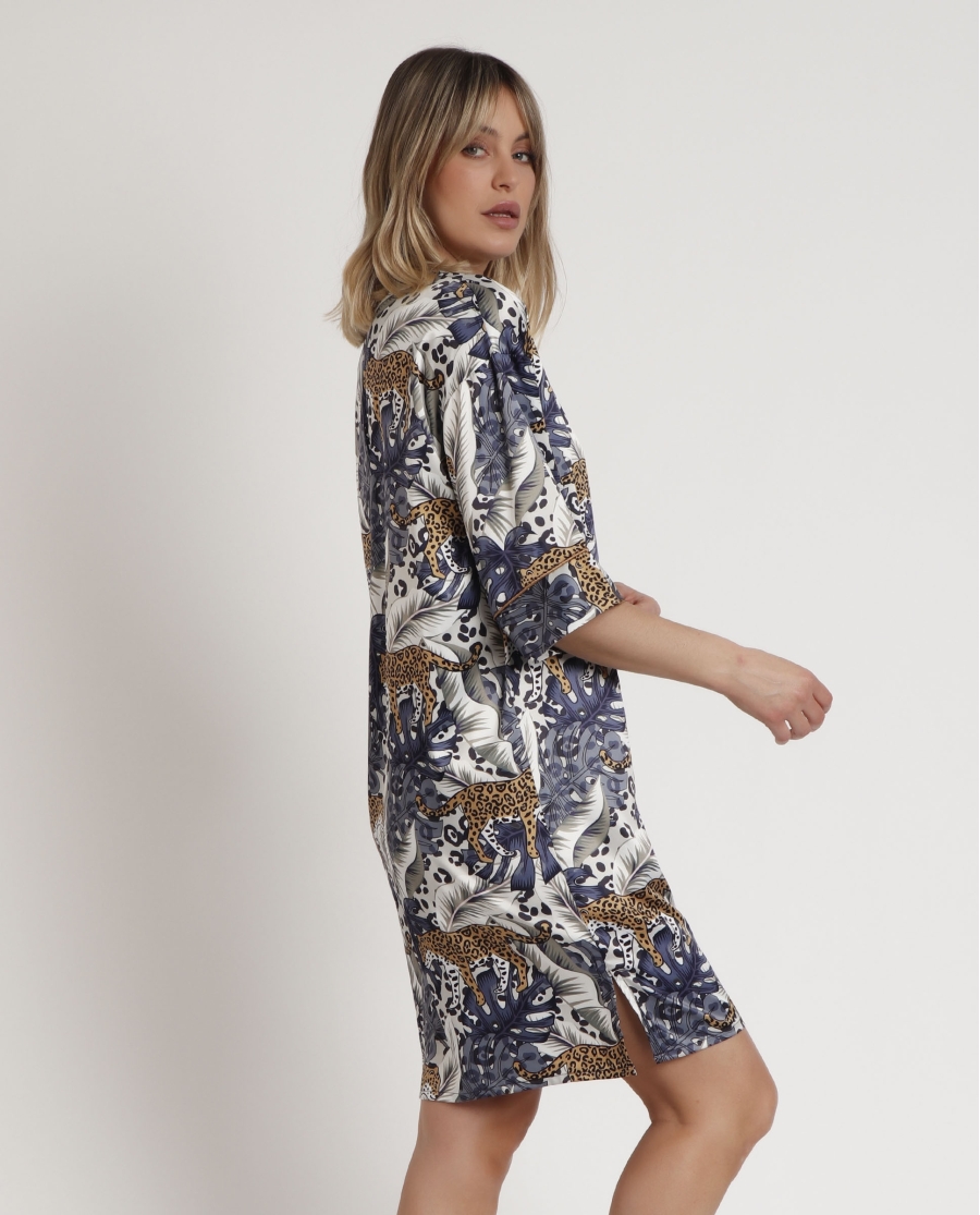 ADMAS LUXURY Camisola Manga Francesa Luxury Leopard para Mujer PIEL ADMAS LUXURY Camisola Manga Francesa Luxury Leopard para Mujer PIEL