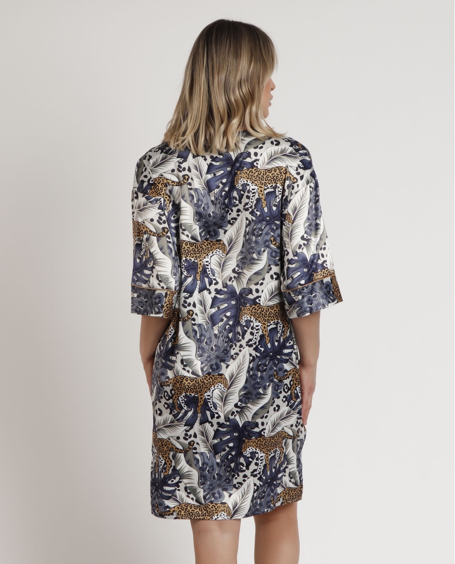 ADMAS LUXURY Camisola Manga Francesa Luxury Leopard para Mujer PIEL ADMAS LUXURY Camisola Manga Francesa Luxury Leopard para Mujer PIEL