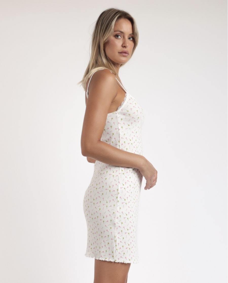 ADMAS Camisola Tirantes Sweet Lollipop para Mujer CRUDO ADMAS Camisola Tirantes Sweet Lollipop para Mujer CRUDO