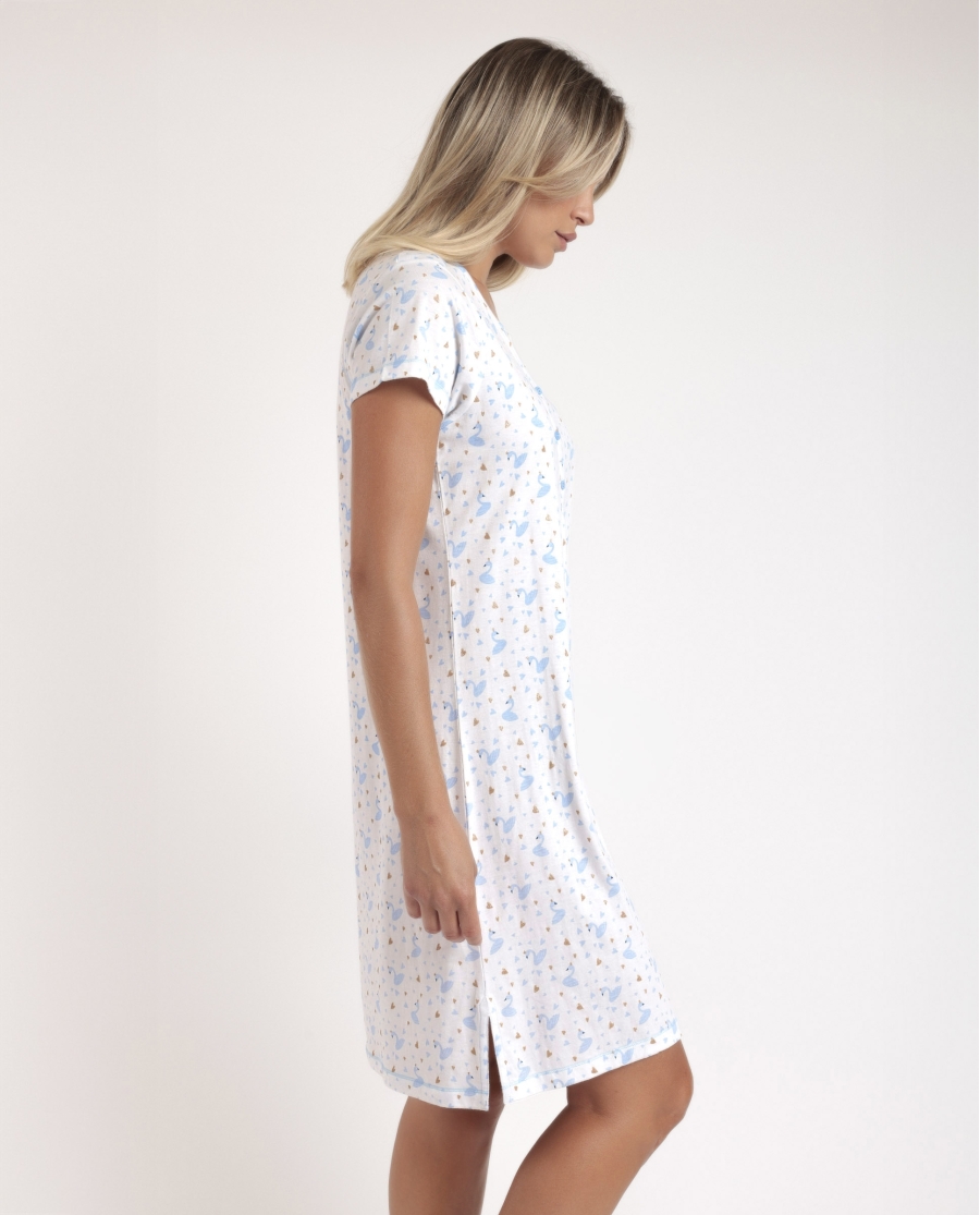 ADMAS Camisola Manga Corta Dancing With Swans para Mujer AZUL ADMAS Camisola Manga Corta Dancing With Swans para Mujer AZUL