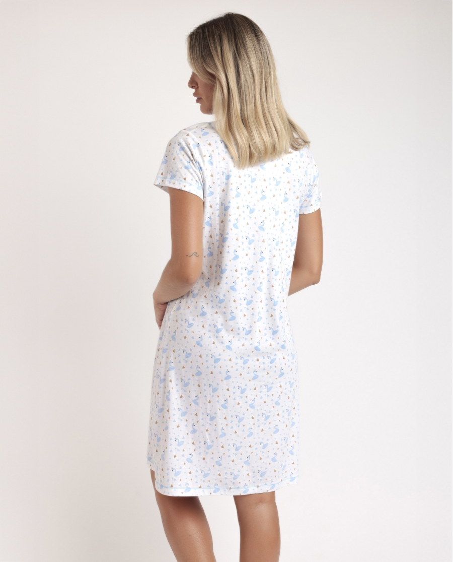 ADMAS Camisola Manga Corta Dancing With Swans para Mujer AZUL ADMAS Camisola Manga Corta Dancing With Swans para Mujer AZUL