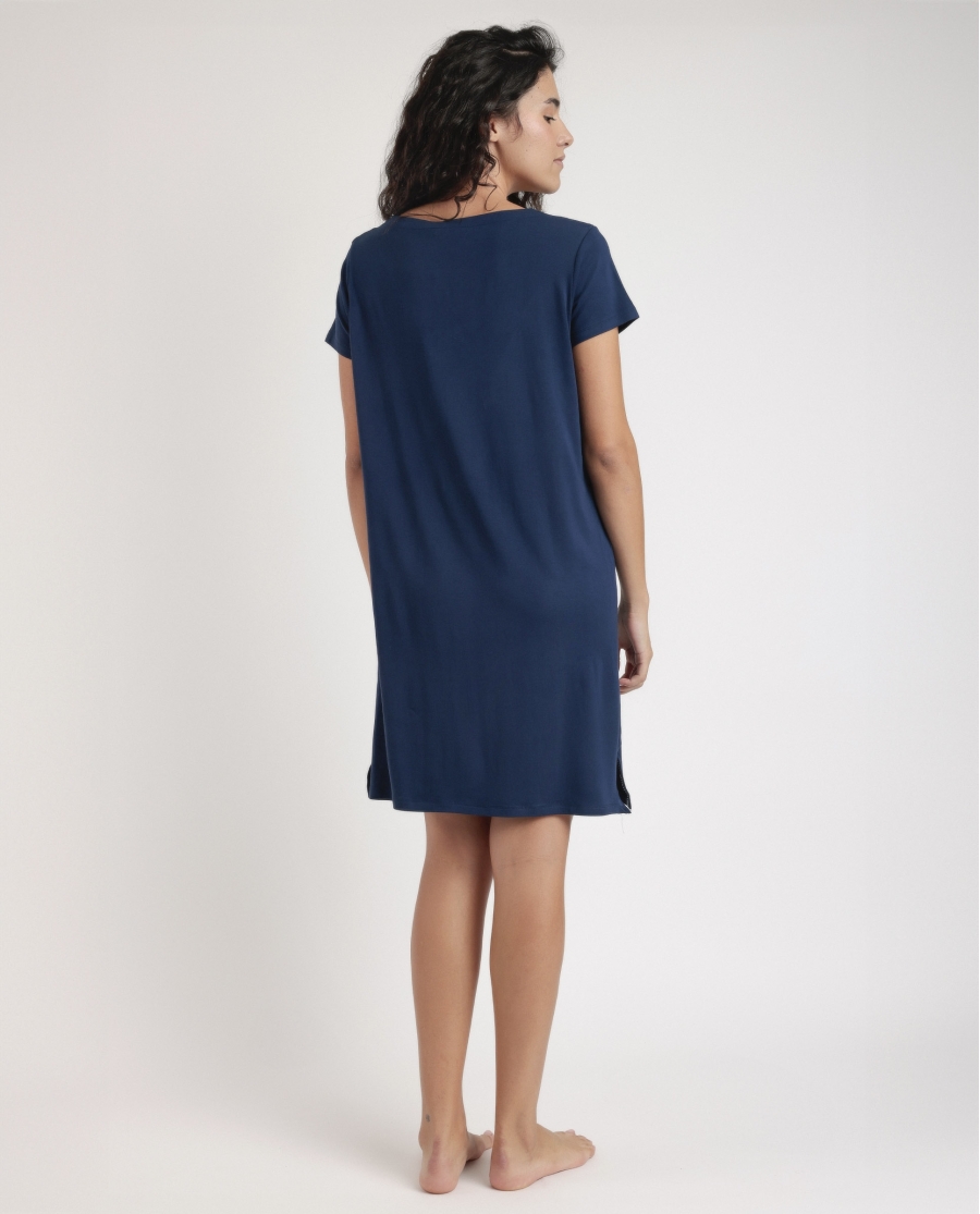 ADMAS Camisola Manga Corta Trip para Mujer MARINO ADMAS Camisola Manga Corta Trip para Mujer MARINO