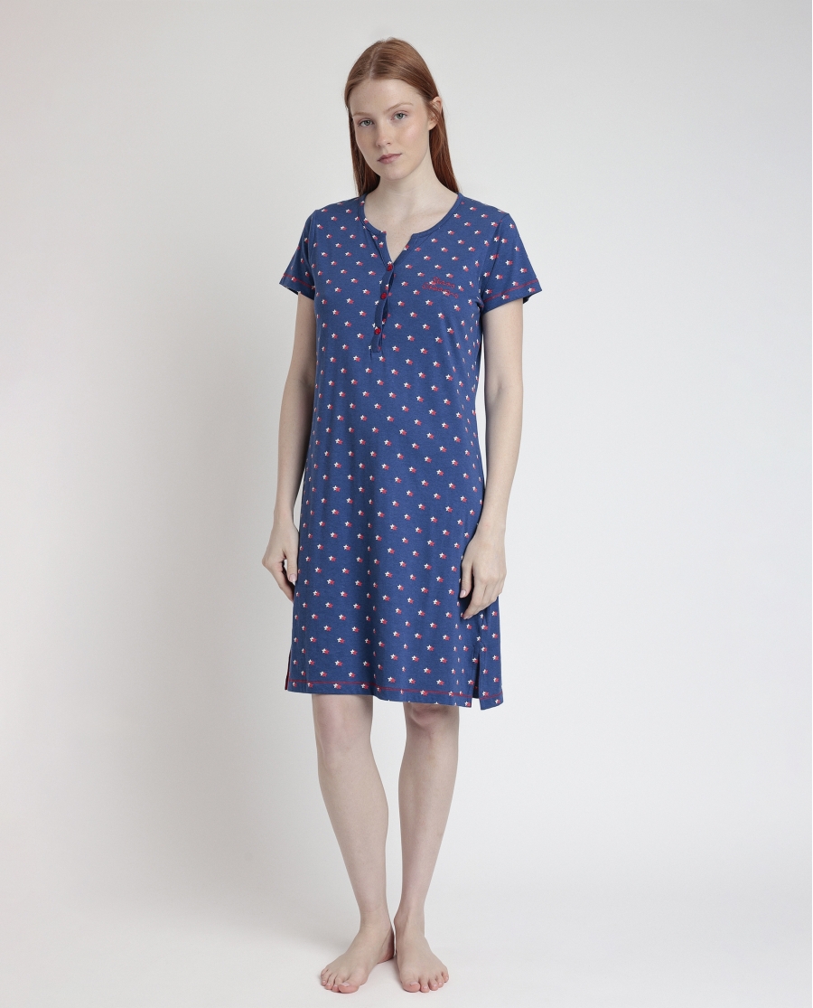 ADMAS Camisola Manga Corta Stares Dreams para Mujer MARINO