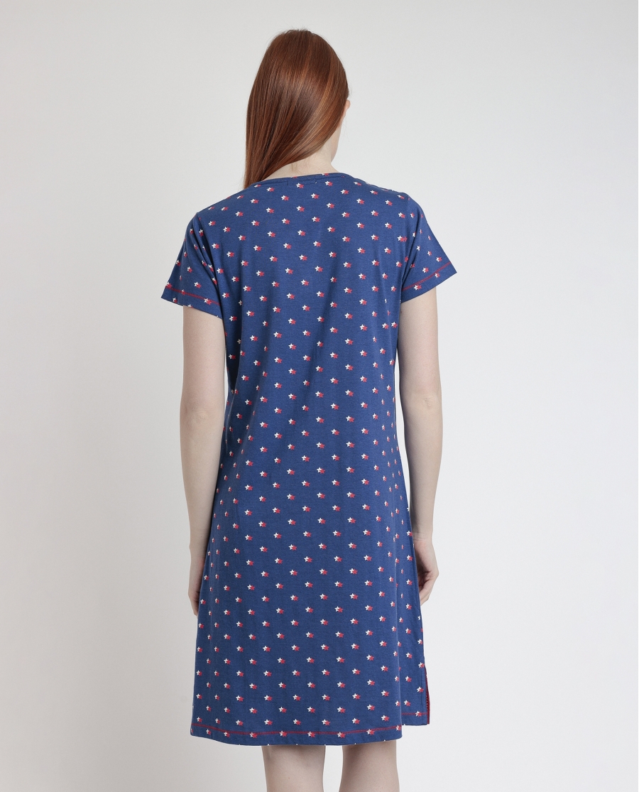 ADMAS Camisola Manga Corta Stares Dreams para Mujer MARINO