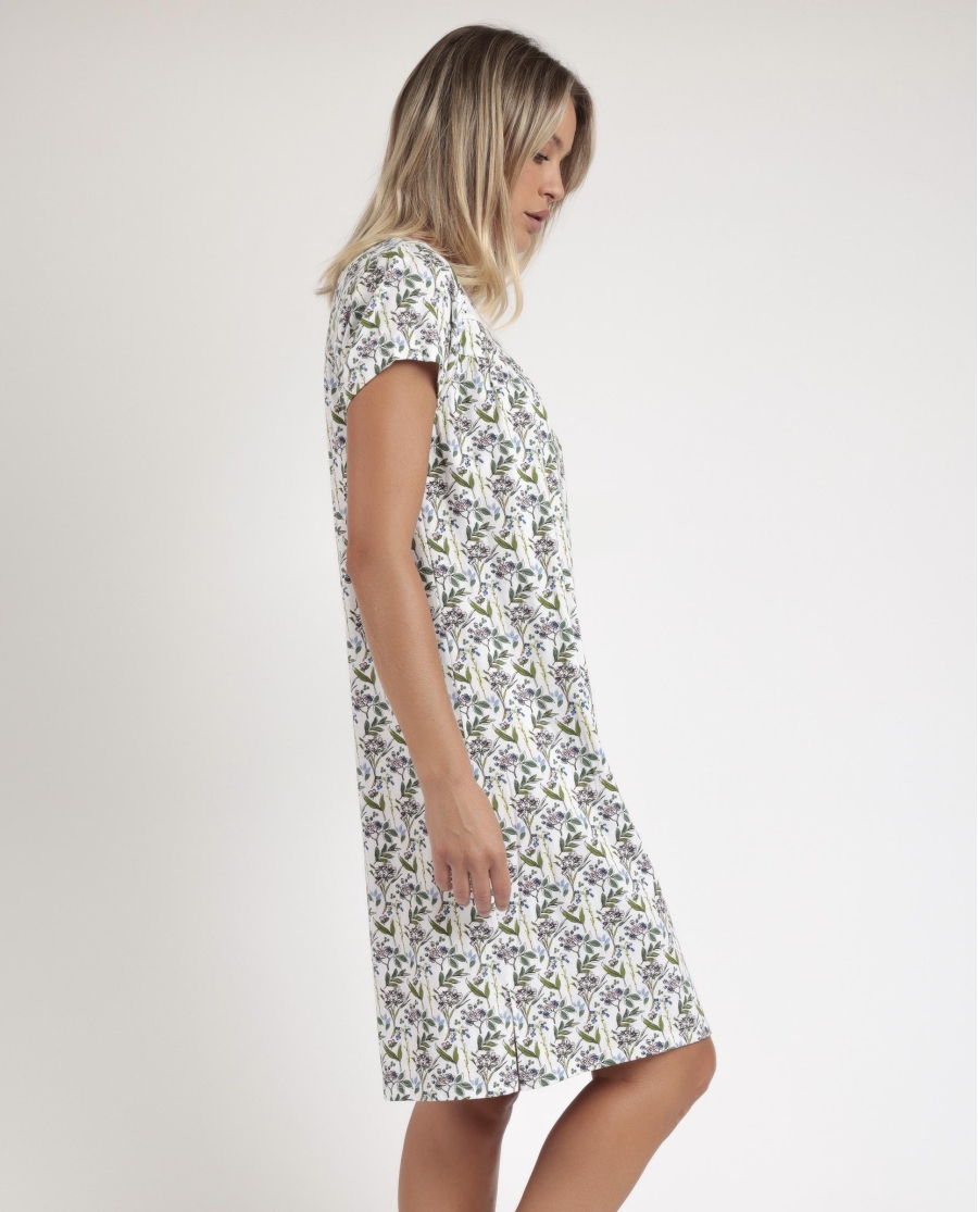 ADMAS GARDEN Camisola Manga Corta Dream Flowers para Mujer MALVA ADMAS GARDEN Camisola Manga Corta Dream Flowers para Mujer MALVA