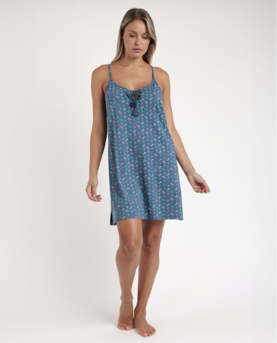 ADMAS Camisola Tirantes Have A Good Day para Mujer AZUL ADMAS Camisola Tirantes Have A Good Day para Mujer AZUL