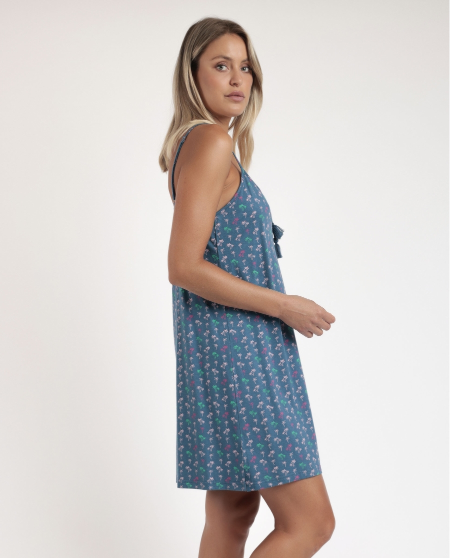 ADMAS Camisola Tirantes Have A Good Day para Mujer AZUL ADMAS Camisola Tirantes Have A Good Day para Mujer AZUL