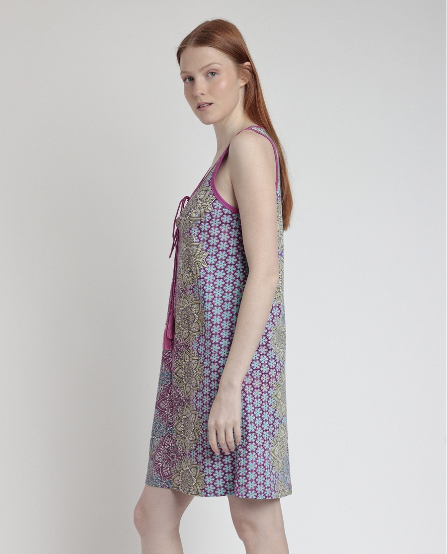 ADMAS Camisola Sin Mangas Mandala Flower para Mujer MORADO ADMAS Camisola Sin Mangas Mandala Flower para Mujer MORADO