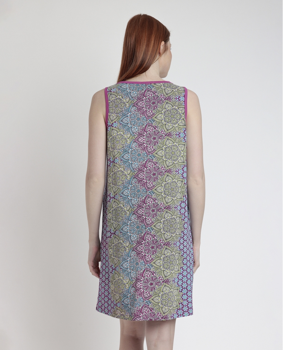 ADMAS Camisola Sin Mangas Mandala Flower para Mujer MORADO ADMAS Camisola Sin Mangas Mandala Flower para Mujer MORADO