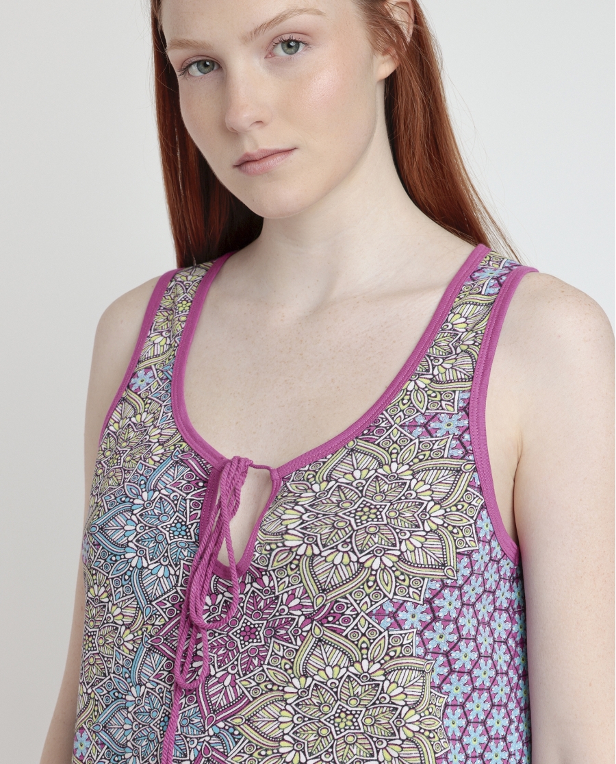 ADMAS Camisola Sin Mangas Mandala Flower para Mujer MORADO ADMAS Camisola Sin Mangas Mandala Flower para Mujer MORADO